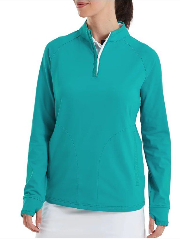FootJoy Half-Zip Midlayer felpa donna, tile blue