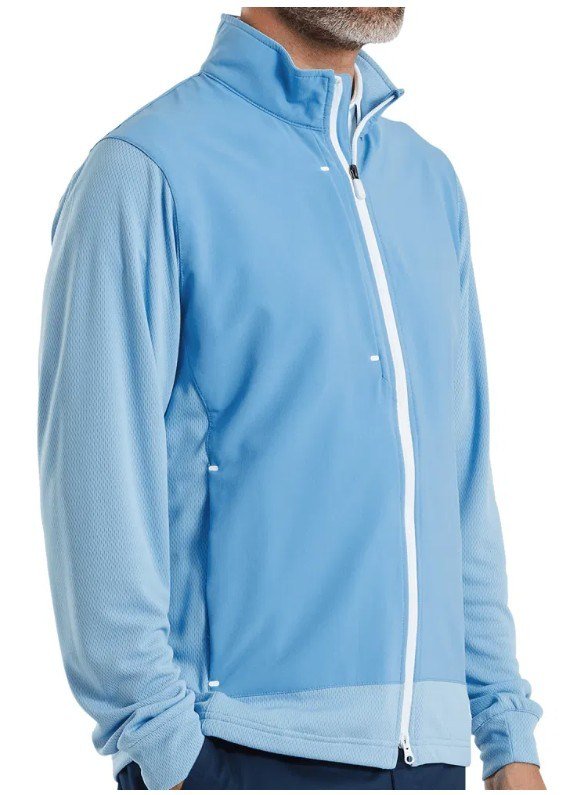 FootJoy Tempo Hybrid Full-Zip giacca da uomo, blue reef/deep reef