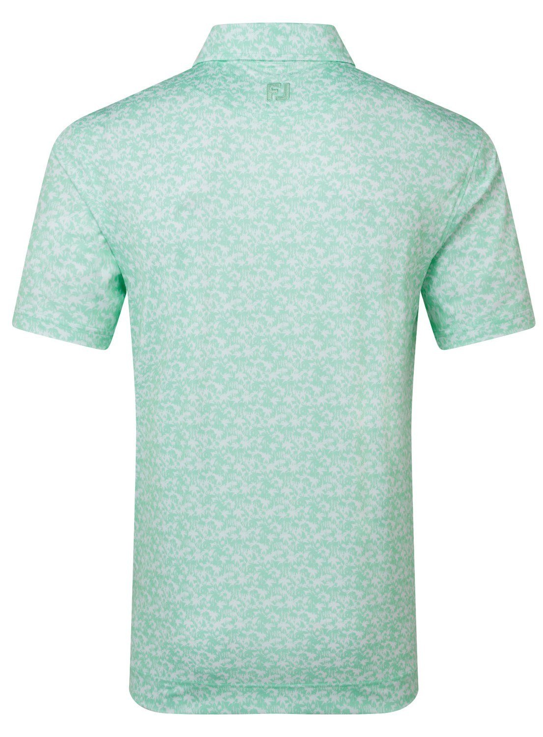 FootJoy Hidden Palm Print Lisle polo da uomo, sea glass/white