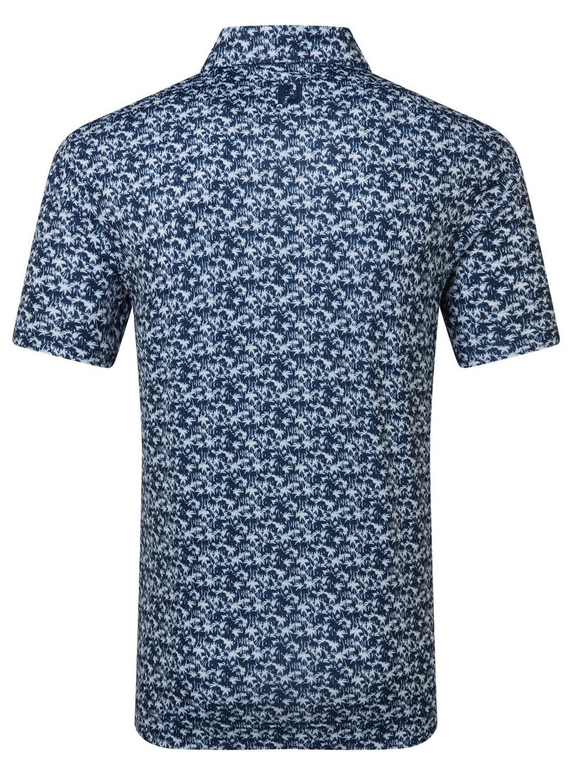 FootJoy Hidden Palm Print Lisle polo da uomo, navy/white