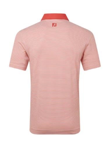 FootJoy Feeder Stripe Pique polo da uomo, nantucket red