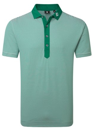 FootJoy Feeder Stripe Pique polo da uomo, field green