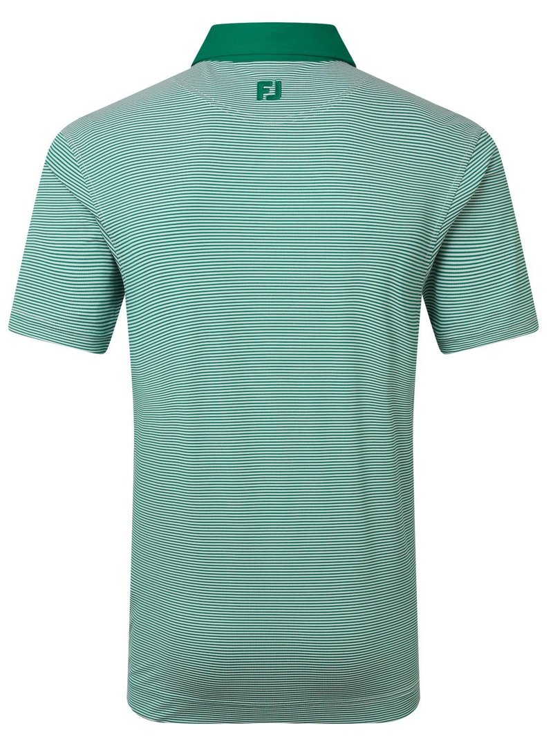 FootJoy Feeder Stripe Pique polo da uomo, field green