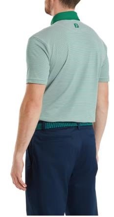 FootJoy Feeder Stripe Pique polo da uomo, field green
