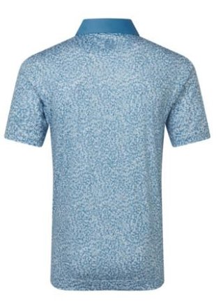 FootJoy Condensed Camo Print Lisle polo da uomo, white/chambray/coastal blue