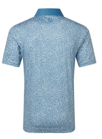FootJoy Condensed Camo Print Lisle polo da uomo, white/chambray/coastal blue