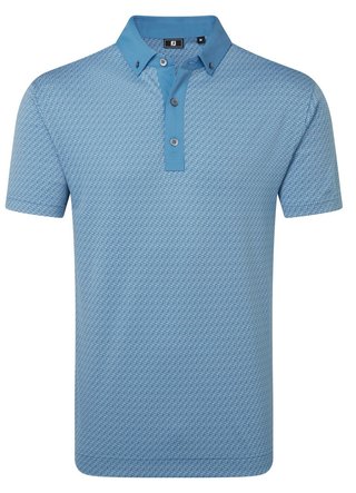 FootJoy Star Geo Jacquard polo uomo, coastal blue