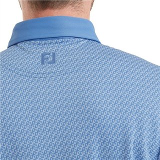 FootJoy Star Geo Jacquard polo uomo, coastal blue