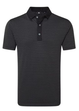 FootJoy Star Geo Jacquard polo da uomo, nero