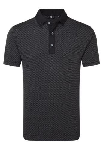 FootJoy Star Geo Jacquard polo da uomo, nero