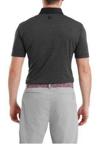FootJoy Star Geo Jacquard polo da uomo, nero