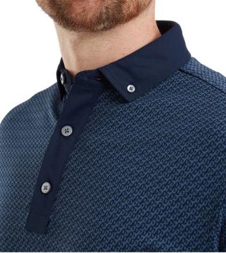FootJoy Star Geo Jacquard polo uomo, navy
