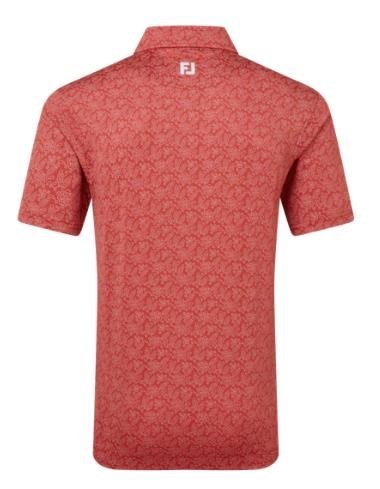 FootJoy Wingtip Floral Lisle polo uomo, nantucket red/white