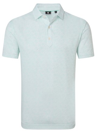 FootJoy Wingtip Floral Lisle polo uomo, white/sea glass