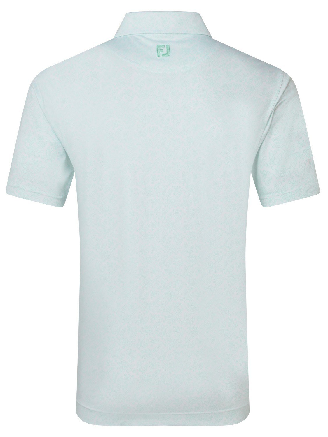 FootJoy Wingtip Floral Lisle polo uomo, white/sea glass