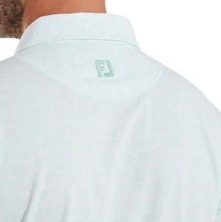 FootJoy Wingtip Floral Lisle polo uomo, white/sea glass