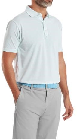 FootJoy Wingtip Floral Lisle polo uomo, white/sea glass