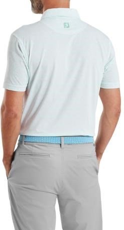 FootJoy Wingtip Floral Lisle polo uomo, white/sea glass