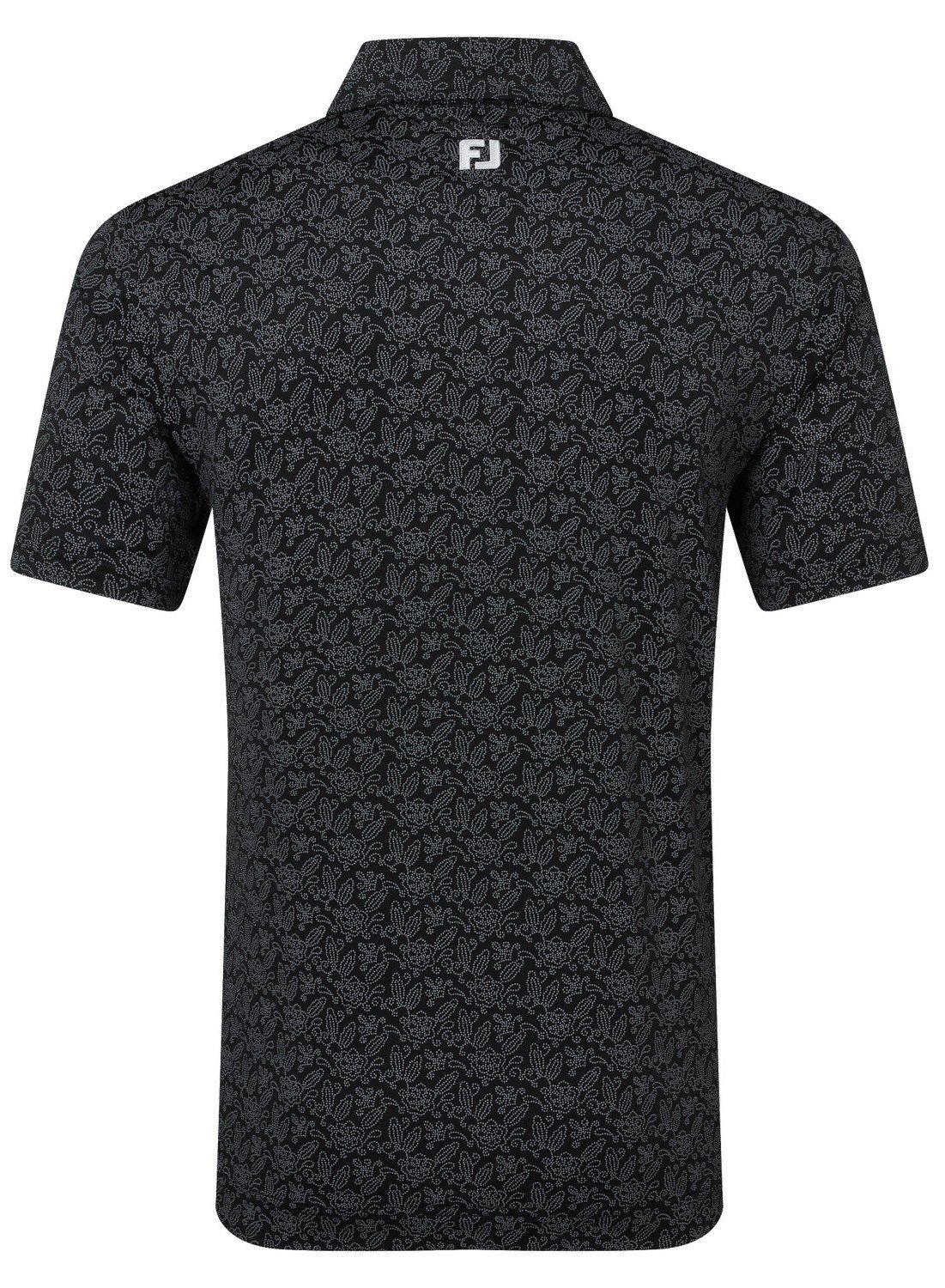 FootJoy Wingtip Floral Lisle polo uomo, nero/bianco
