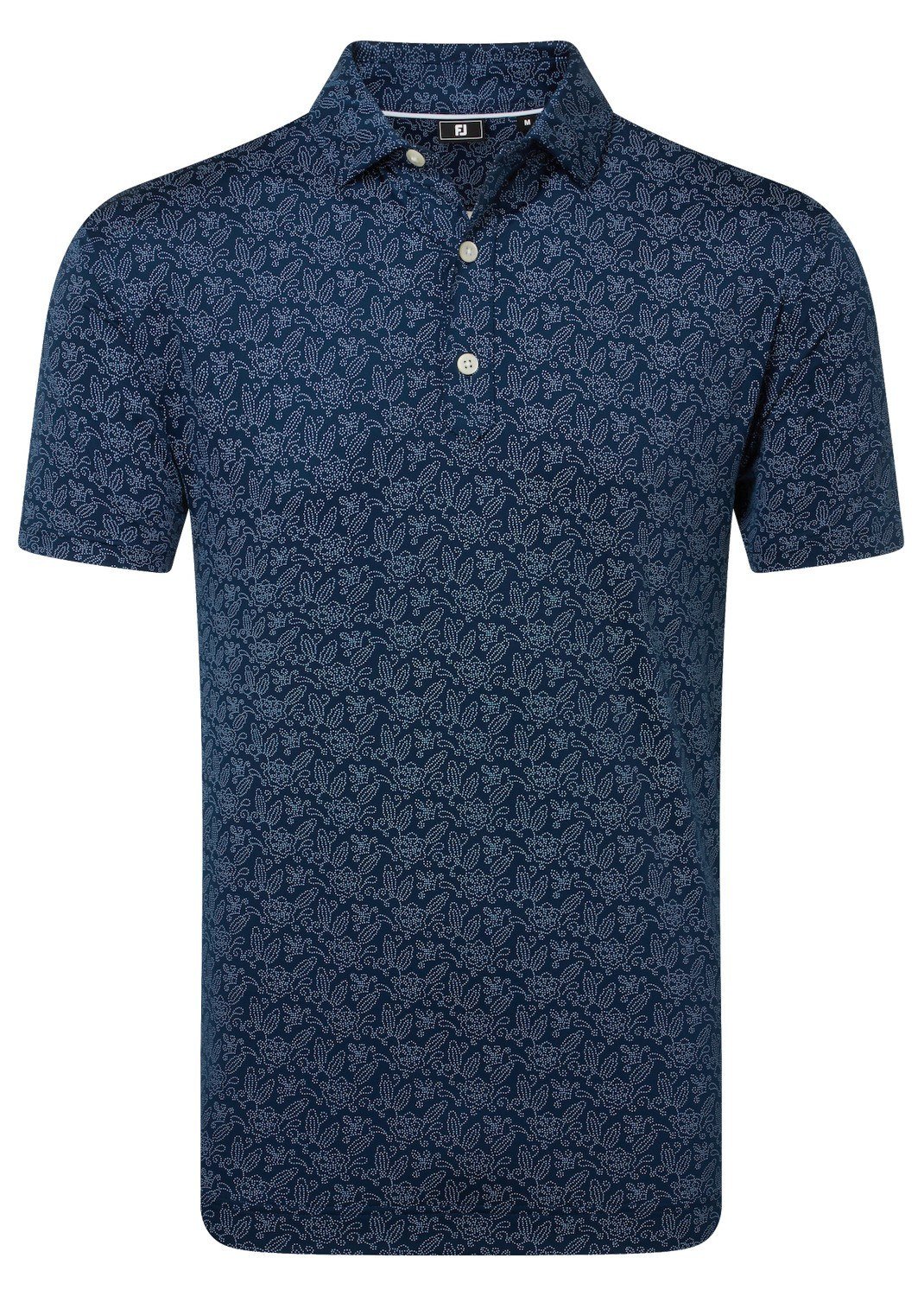 FootJoy Wingtip Floral Lisle polo uomo, navy/white