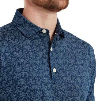 FootJoy Wingtip Floral Lisle polo uomo, navy/white