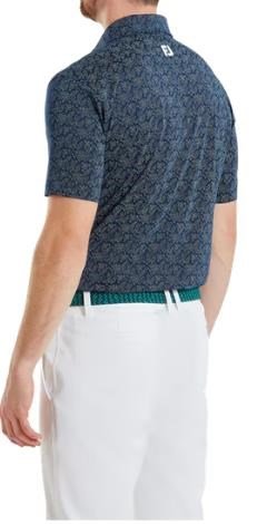 FootJoy Wingtip Floral Lisle polo uomo, navy/white