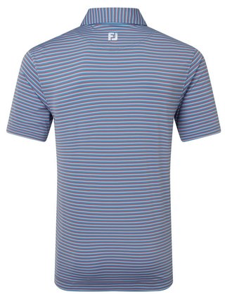 FootJoy Shadow Stripe Lisle polo da uomo, coastal blue