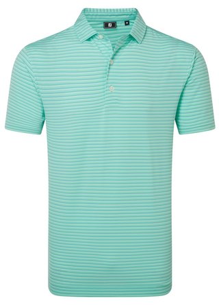 FootJoy Shadow Stripe Lisle polo da uomo, sea glass