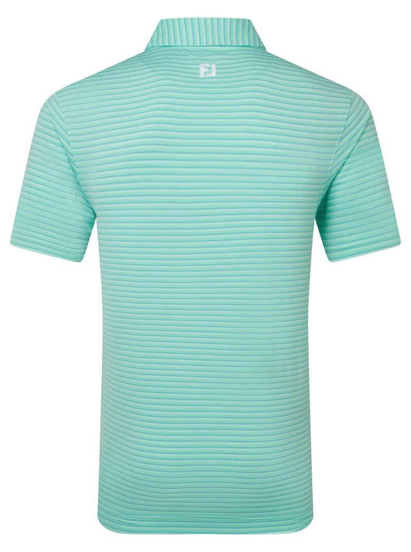 FootJoy Shadow Stripe Lisle polo da uomo, sea glass
