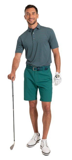 FootJoy Shadow Stripe Lisle polo da uomo, navy