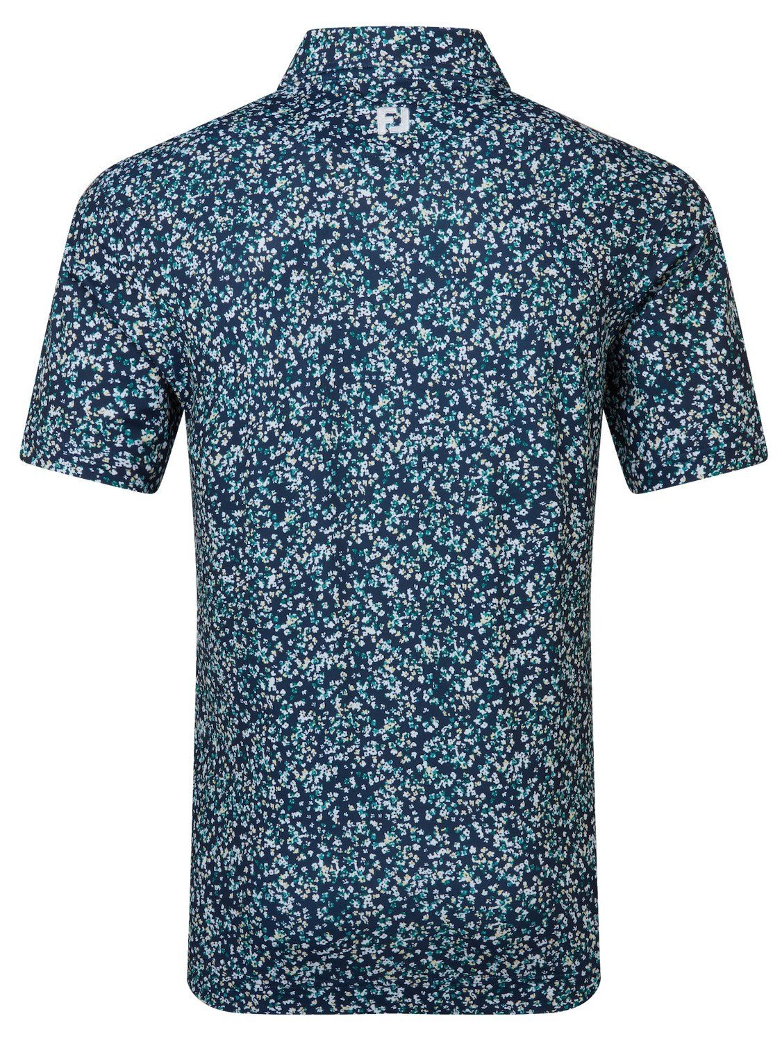 FootJoy Watercolour Floral Print Pique polo da uomo, navy/sunshine/field green