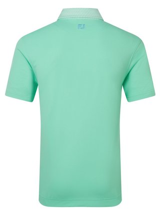 FootJoy Star Geo Trim Pique polo da uomo, sea glass