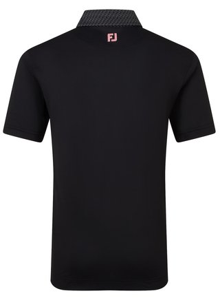FootJoy Star Geo Trim Pique polo da uomo, nero