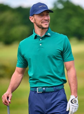 FootJoy Stretch Pique Solid polo uomo, field green