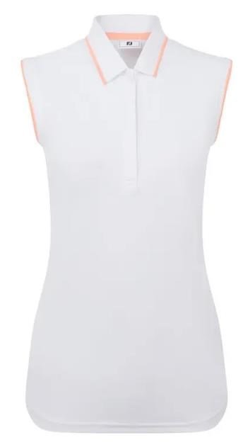 FootJoy Sleeveless polo da donna, bianco