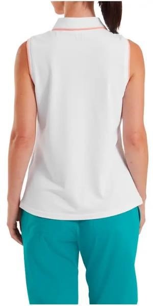FootJoy Sleeveless polo da donna, bianco
