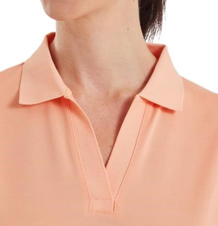 FootJoy Texture Knit polo da donna, desert peach/white
