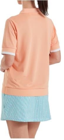 FootJoy Texture Knit polo da donna, desert peach/white