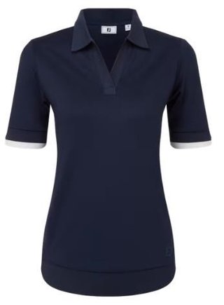 FootJoy Texture Knit polo da donna, navy/white