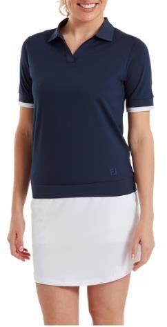 FootJoy Texture Knit polo da donna, navy/white