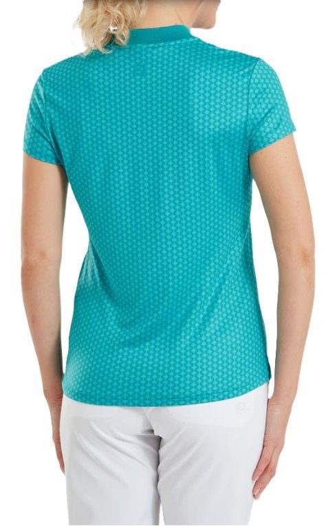 FootJoy Zip Blade polo da donna, tonal tile blue print