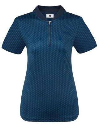 FootJoy Zip Blade polo da donna, tonal tile navy print