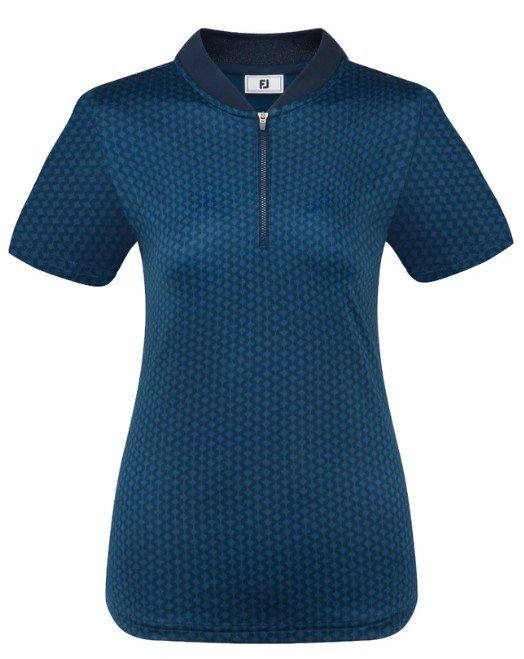 FootJoy Zip Blade polo da donna, tonal tile navy print
