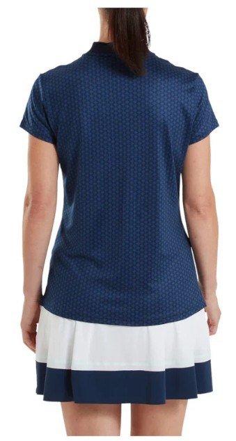 FootJoy Zip Blade polo da donna, tonal tile navy print