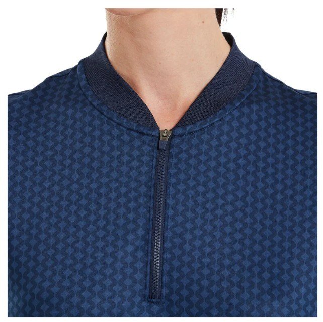 FootJoy Zip Blade polo da donna, tonal tile navy print