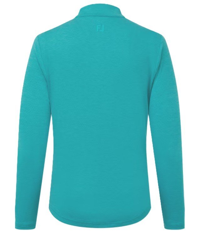 FootJoy 1/4 Zip Blade Collar Midlayer felpa da donna, tile blue/glacial blue/bianco