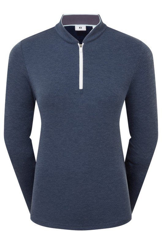 FootJoy 1/4 Zip Blade Collar Midlayer felpa da donna, navy/dusty violet/glacial blue