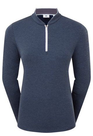 FootJoy 1/4 Zip Blade Collar Midlayer felpa da donna, navy/dusty violet/glacial blue
