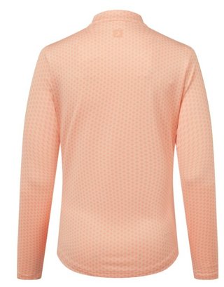 FootJoy Midlayer Full Zip Printed Sleeve felpa donna, desert peach