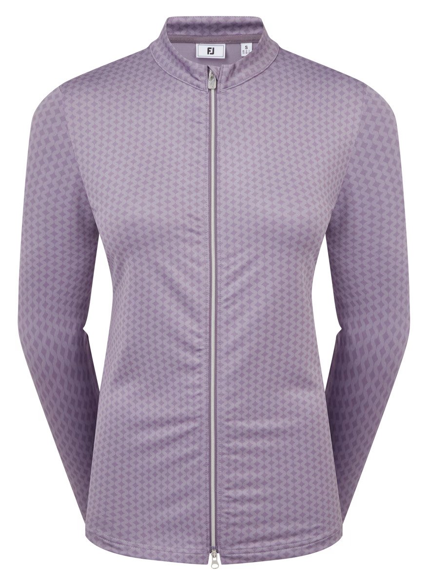 FootJoy Midlayer Full Zip Printed Sleeve felpa da donna, dusty violet
